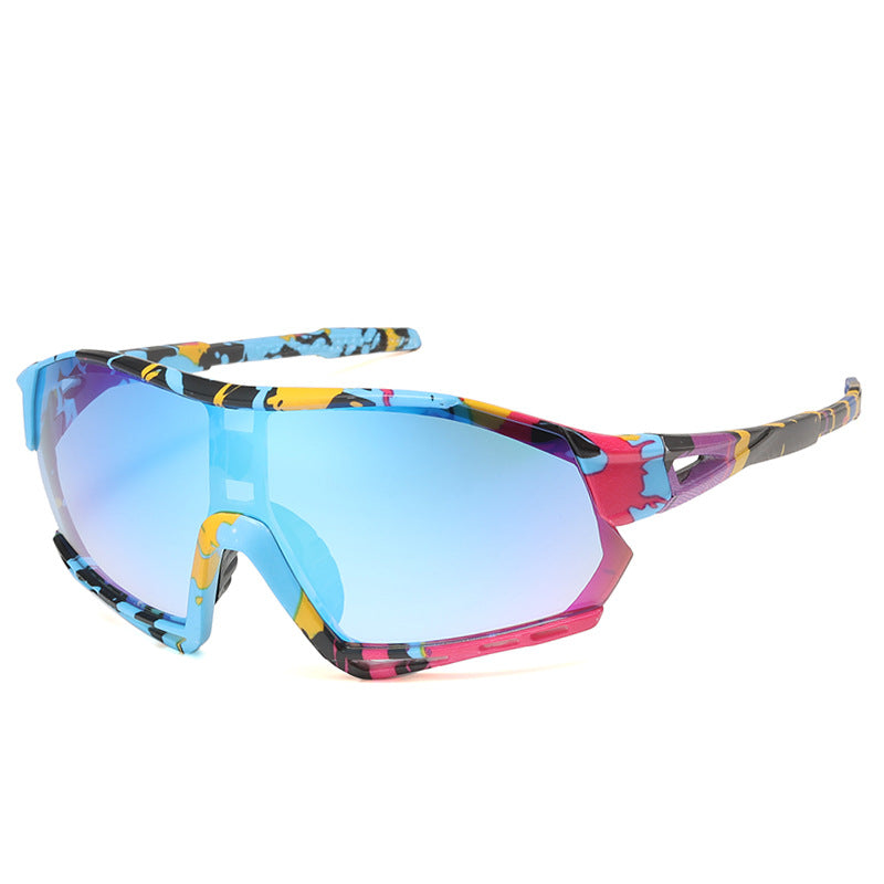 Wholesale PC Cycling Sports Camouflage One Piece Sunglasses